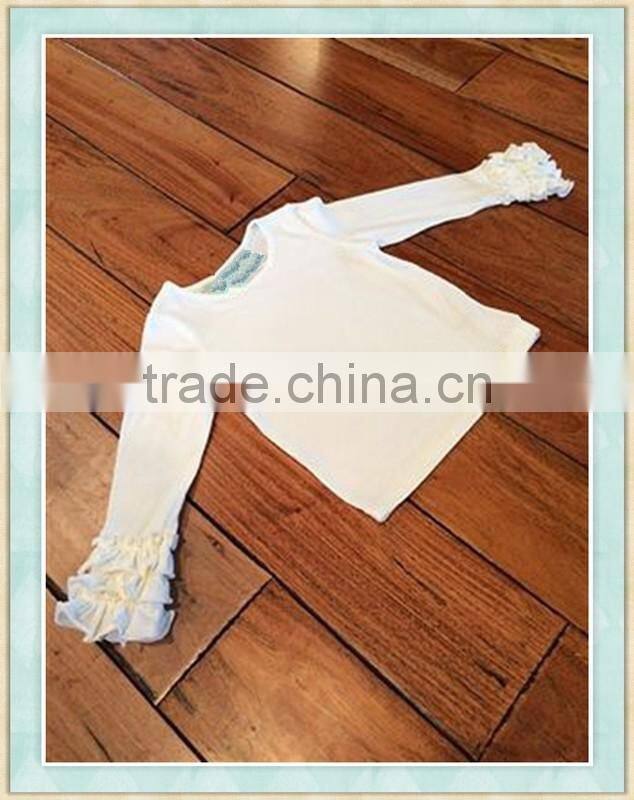 toddler girls white long sleeve ruffle shirt raglan shirt with ruffle sleeve toddler long sleeve plain shirts