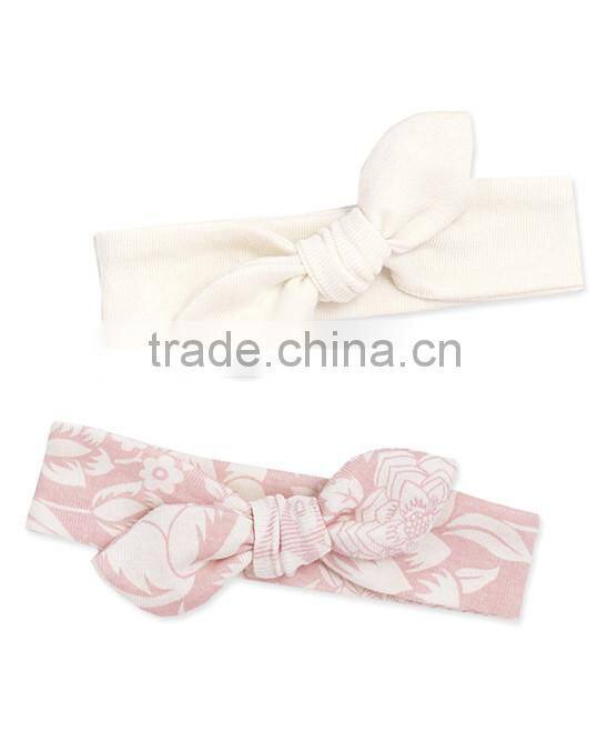 New Infant Rose Headband Set With Bow 100% Cotton Toddler Headbands Fancy Baby Girl Bangs HA90421-35