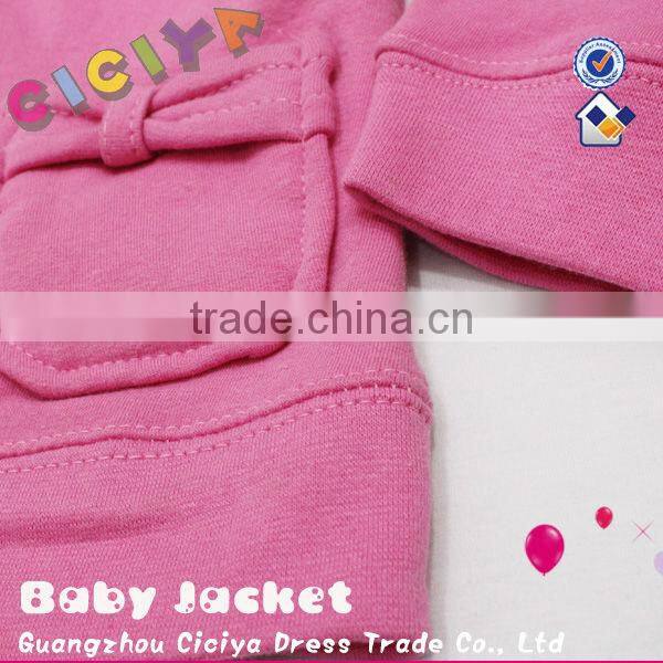 Sweet cotton knitting baby girl hoody jacket