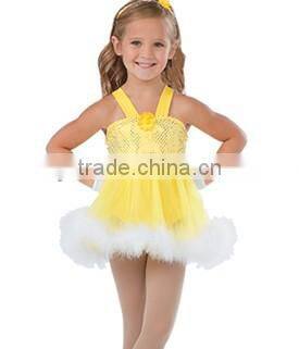 2014 shiny fluffy feather dance wear tutu dress costume girls -country girls dress costume--shiny country girl ballet dance