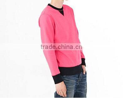Stiching round neck hoodies 100 cotton plain hoodie pullover hoody