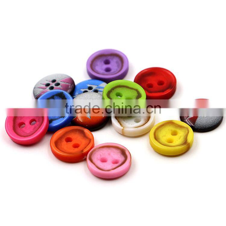 Factory Direct Sales 8Colors 12.5mm Resin Button Candy Colors Fine Side Kids Button Children DIY Buttons