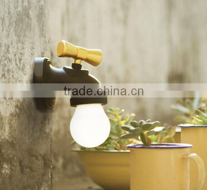 Retro faucet night light light control induction LED table lamp wall lamp