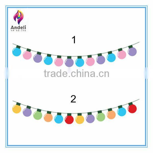 christmas light bulb shape decorative flag banner
