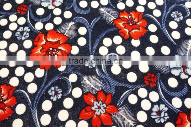 printed spun velvet fabric for toy