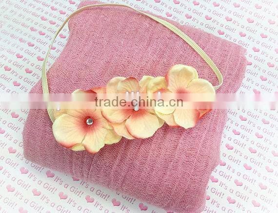 Light blue color cheesecloth baby photo prop cotton baby wrap