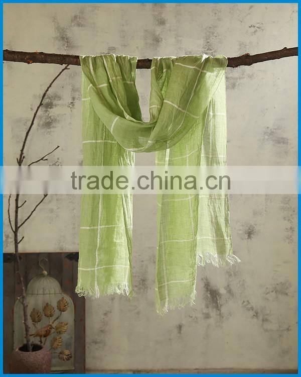Wholesale new fashion 100% linen woman scarf