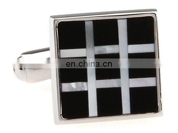 fashion men's jewelry high quality onyx cufflinks