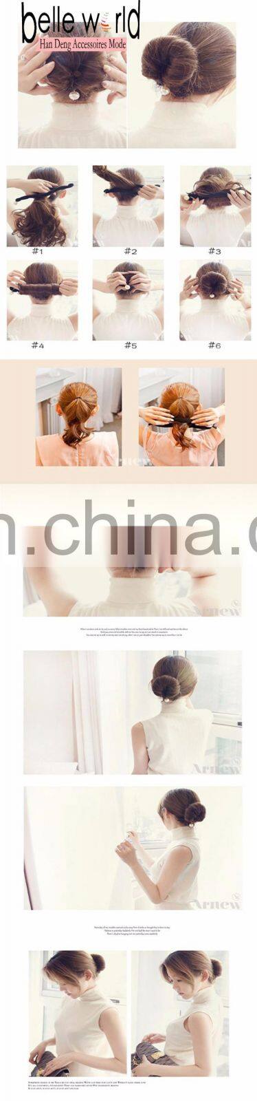 Magic Foam Sponge Clip Hair Styling Donut Bun Former Maker