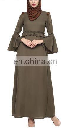 Plus Size Malaysia Dubai Arab lace Sleeve Kaftan Abaya Muslim Long maxi dress