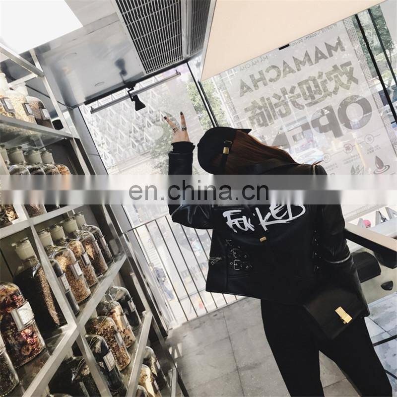 Women Short Sheepskin Biker Jacket Slim Natural Lambskin Coat Leather Jacket 100% Genuine