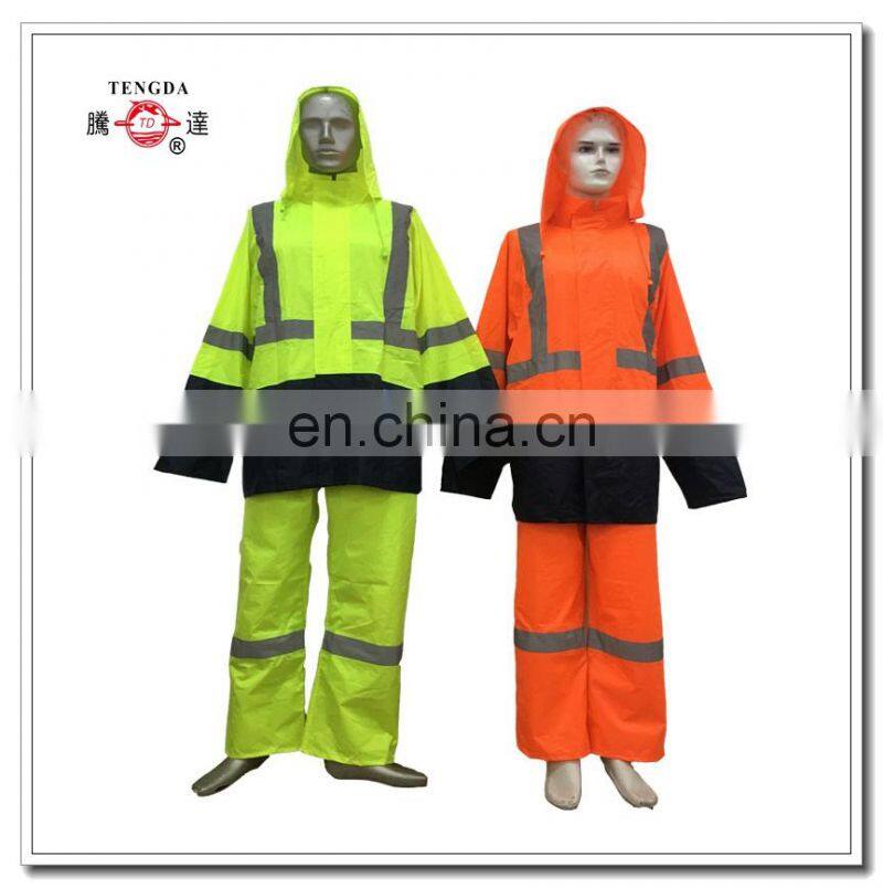 New design reusable safety rubber rain coats