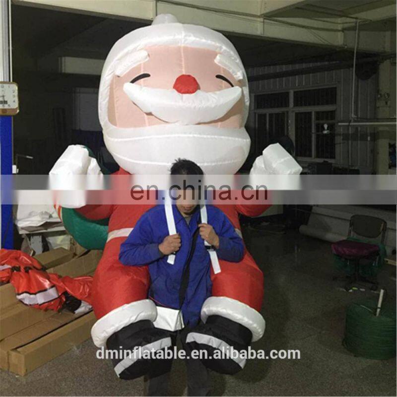 walking inflatable santa puppet for christmas advertising promotion sam yu 7777