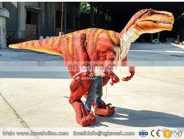 lifelike adult Jurassic Velociraptor Costume for Entertaining