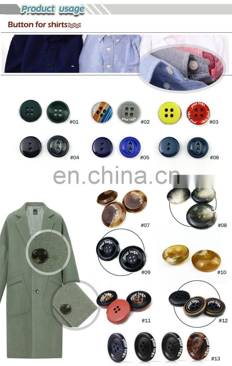 custom fancy clothing resin sewing plastic shirt buttons