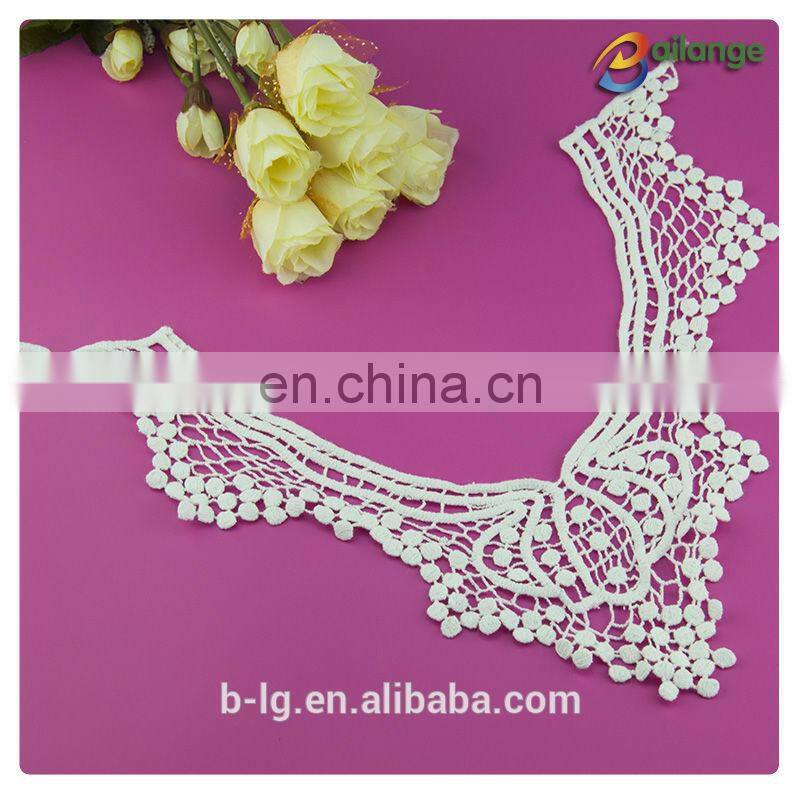 Cotton Embroidery Lace Collar Neckline Design