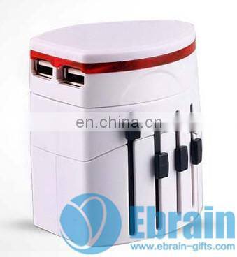 World Travel Buddy 2-Pole Promotional Adapter and USB Charger