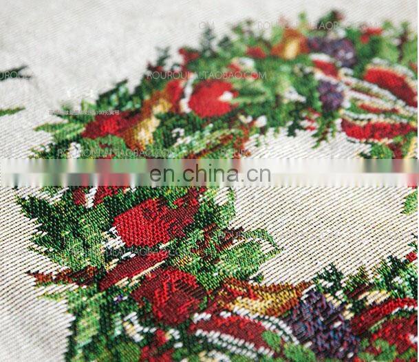 factory price cotton and linen table runner for christmas decoration