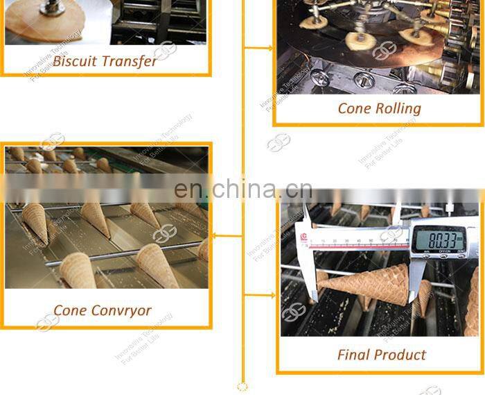 High Quality Commercial Used Crisp Rolled Sugar Waffle Cone Rolling Making Machine Fully Automatic Ice Cream Cone Line For Sale