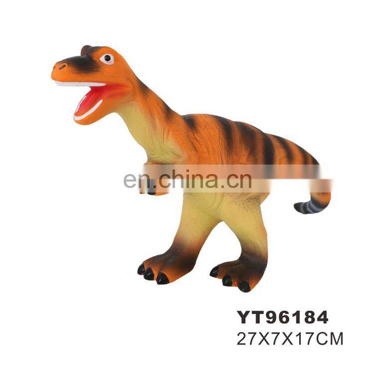 Dinosaur shape interactive dog toy pet latex toy with squeaker