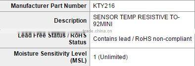 Sensors, Transducers Thermistors - PTC KTY21-6 SENSOR TEMP RESISTIVE TO-92MINI
