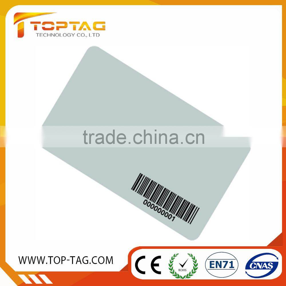 PVC barcade card / paper barcode bard / RFID barcode card