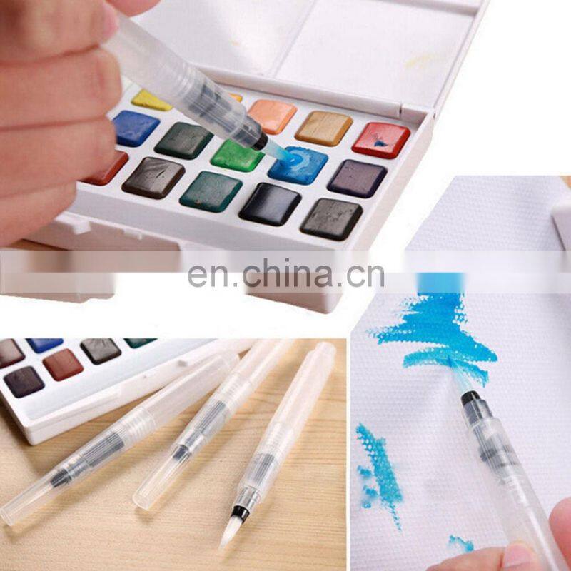 Different Size Large Capacity Barrel Water Paint Brush Set For Self Moistening Pen Drawing Art Supplies