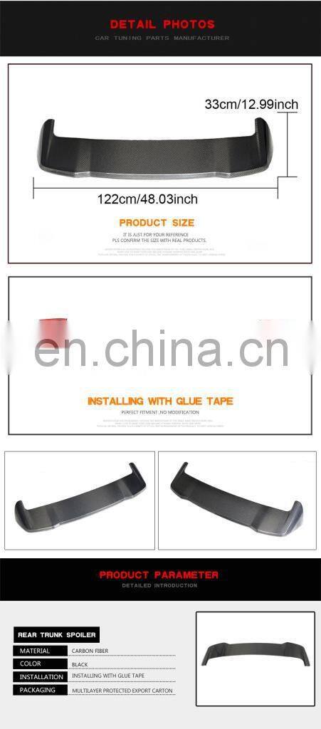 Carbon Fiber Rear Roof Spoiler for BMW X3 G01 xDrive20i xDrive30i M40i Sport Utility 4-Door 2018-2019