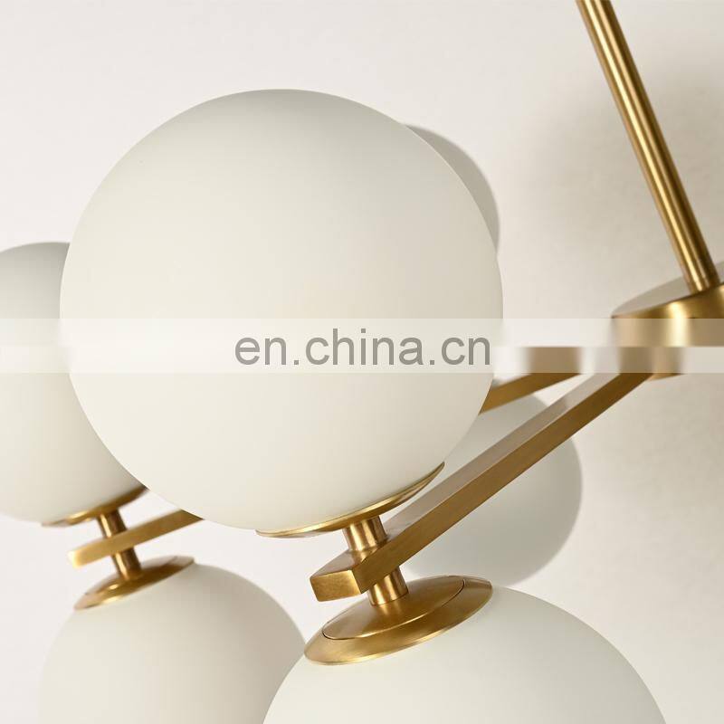 Moonshadow bedside modern lamp accessories industrial glass ball chandelier