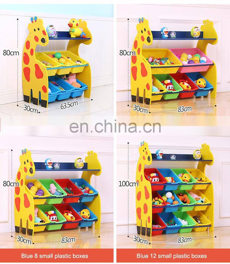 Plastic boxes kitchen rack wooden storage bathroom shelf for kids