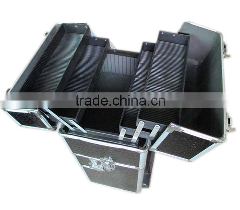 heavy instrument flight case aluminum trolley case with train aluminum box