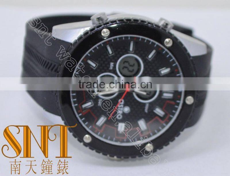 SNT-A4202 Fashion watch with spray black dail ,hot selling LCD watch