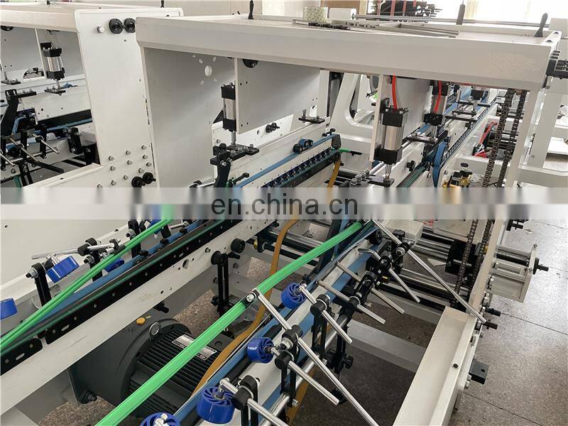 GDFG900 medium middle speed Automatic Crash Lock Bottom Folder Gluer, gift food packaging cardboard box folding gluing machine