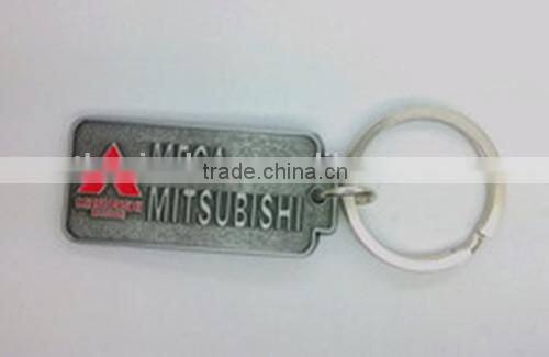 Cheap dye black metal key chain