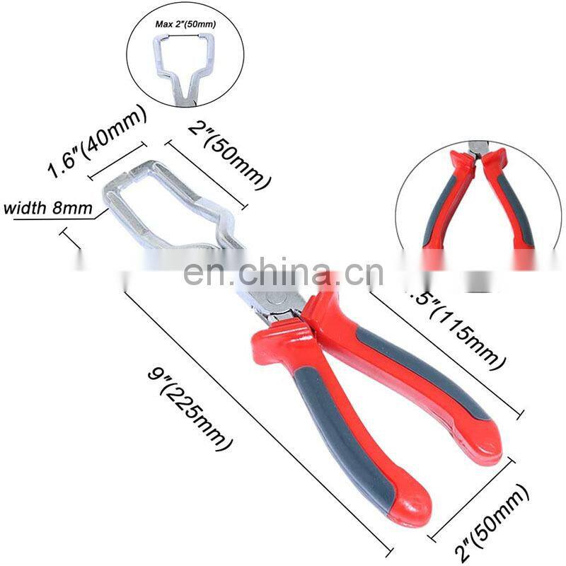 Fuel Line Clip Pipe Plier Disconnect Removal Tool Car Hose Clamp Plier Car Angled Clip Plier Tube Bundle Removal Repair Tool