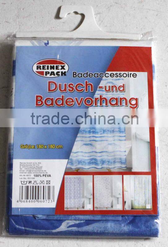 1PC PEVA PRINTED SHOWER CURTAIN