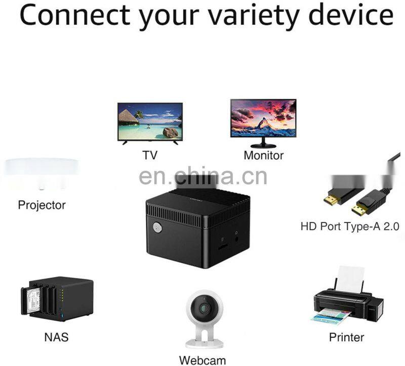 LarkBox World's Smallest 4K Mini PC Intel Celeron J4115 Quad Core 6GB RAM 128GB ROM Win10 Desktop Computer HD MI USB-C