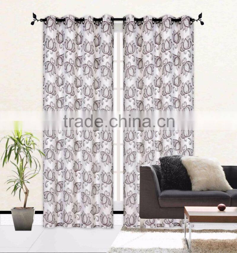 1PC JACQUARD FANCY WINDOW CURTAIN WITH 8 GROMMETS