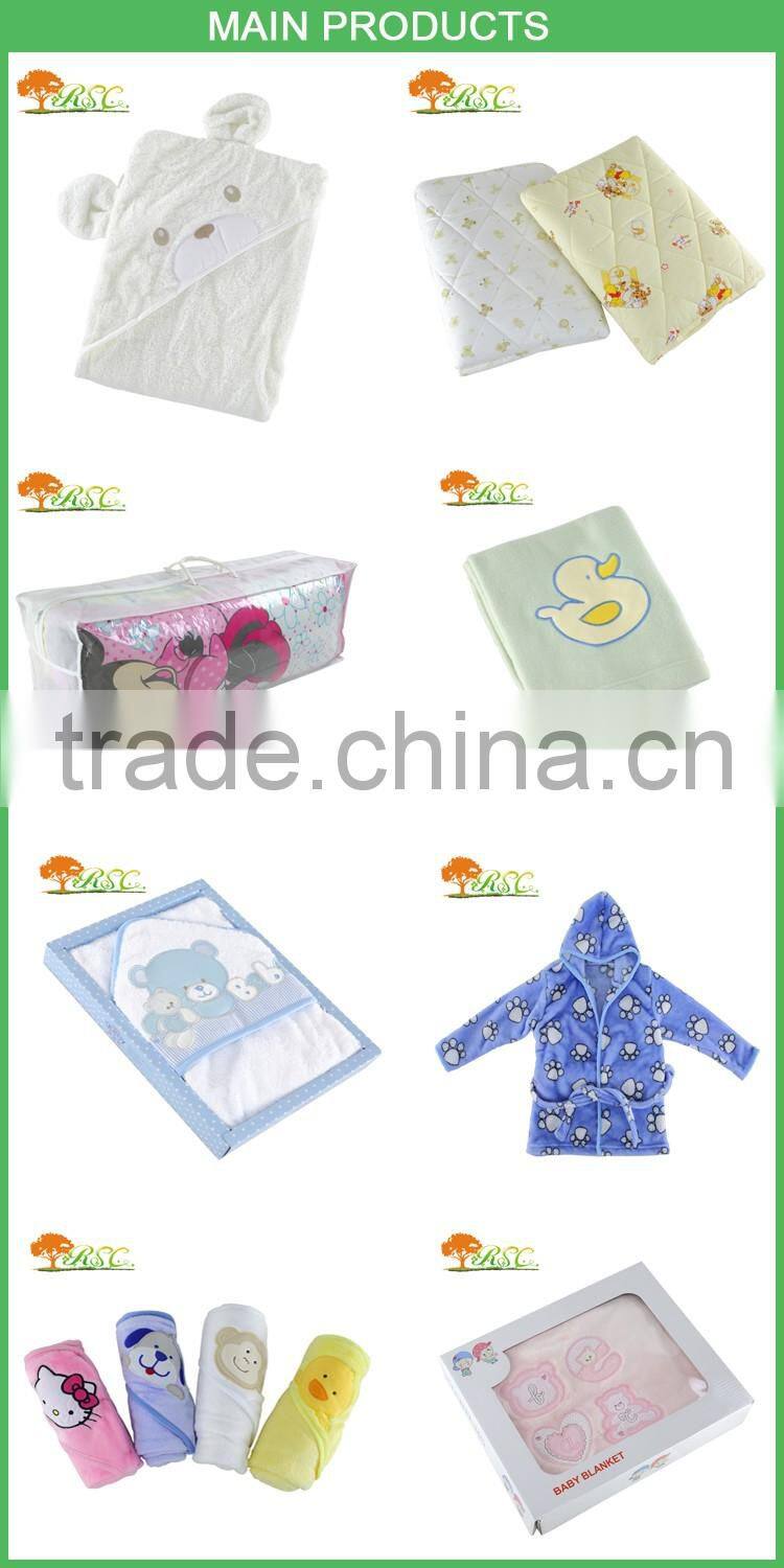 Cotton Terry Embroidery Baby Hooded Bath Towel