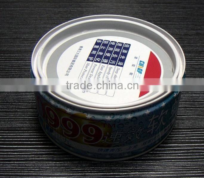 round shape wax tin can