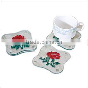 Promotional eco-friendly hot-selling blank glass coaster