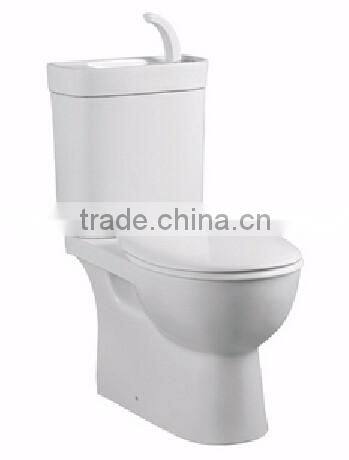 Two-Piece New Toilet Tap Basin WC Pan S Trap Eco-friendly Water Saving Toilet for Small Space WC-8003H