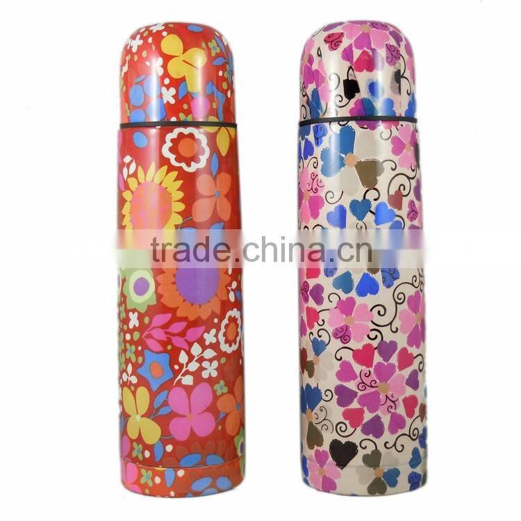 2016 Multicolor Fashional Newly 750ml Food Grade Wholesale Fluted Shaped Thermos Bottle