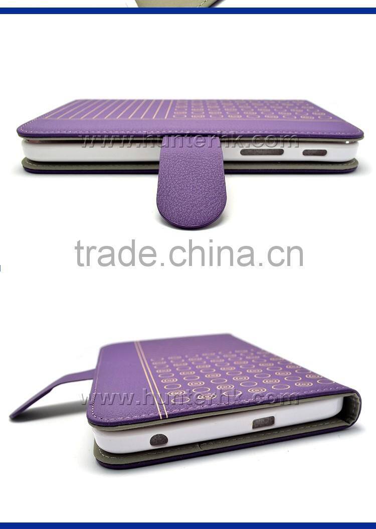 Purple Color Polka Dots Tablet Case For Tab 4