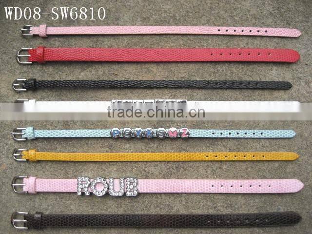 6mm, 8mm and 10mm Snakeskin Style PU Leather Wrist Bands