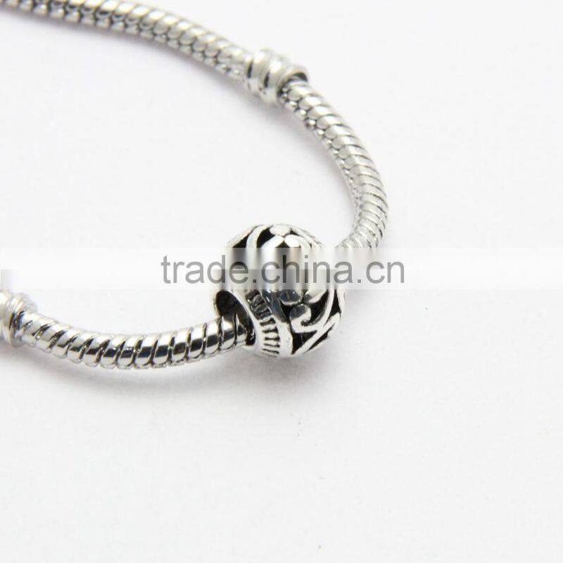 DIY Environmental Zinc Alloy Hot Selling Anti-silver Big Hole Metal Beads