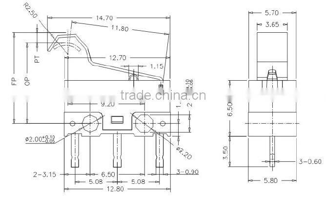 KW12F-8 5A Waterproof Solder Terminal Mini Micro Switch
