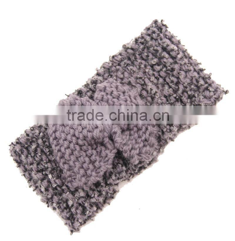 2015 Newest Fashion Women's Warm Soft Acrylic Knitting Flower Bow Knot Headband
