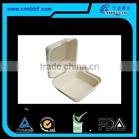 450ml hamburger fold boxes wheat straw pulp fold pack food boxes