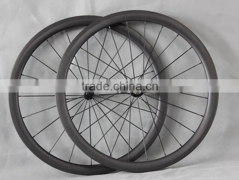 40T powerway hub black tubular carbon road bike carbon wheelset UD Matt carbon wheels W40T